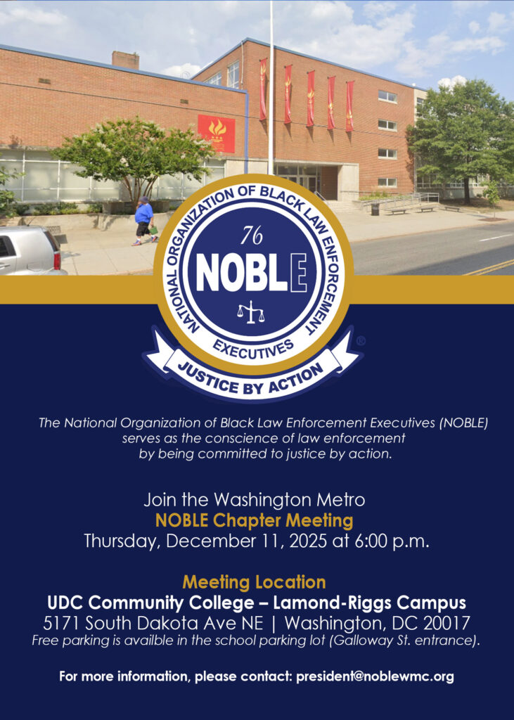 December 2025 NOBLE Washington Metro Chapter Meeting Flyer